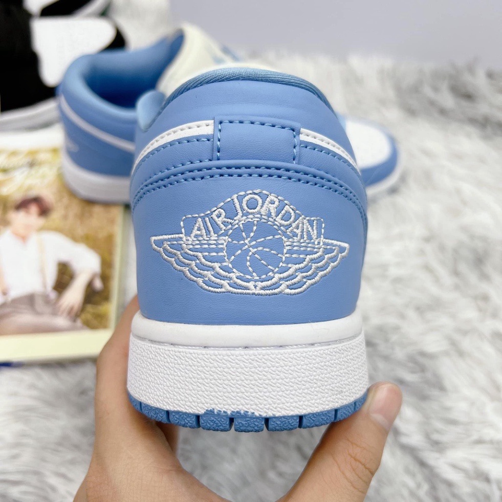 Giày JORDAN 1 MÀU XANH DƯƠNG CỔ THẤP , giày sneaker jodan jd 1 xanh da trời LOW , giày thể thao hot trend