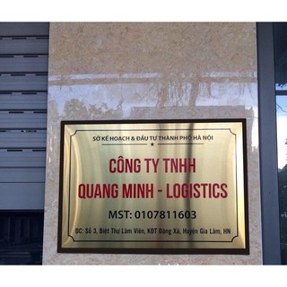BIỂN CÔNG TY BẰNG INOX ĐẾ MICA GIÁ RẺ TẠI HÀ NỘI