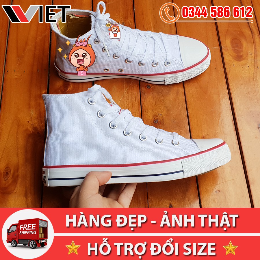 [FREE SHIP TOÀN QUỐC] Giày Thể Thao CV Classic Trắng Cao Cổ Giá Rẻ