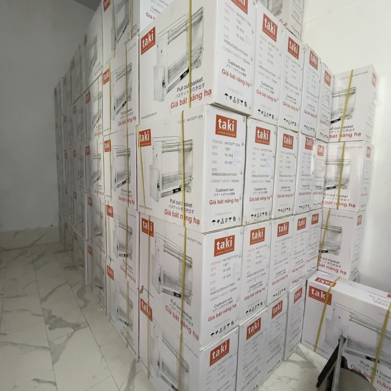 Giá Bát Nâng Hạ TAKI, Kệ Chén Di Động, Kệ Chén Thông Minh - INOX Không Gỉ 304 - Bảo Hành Vĩnh Viễn - Có Thợ Lắp
