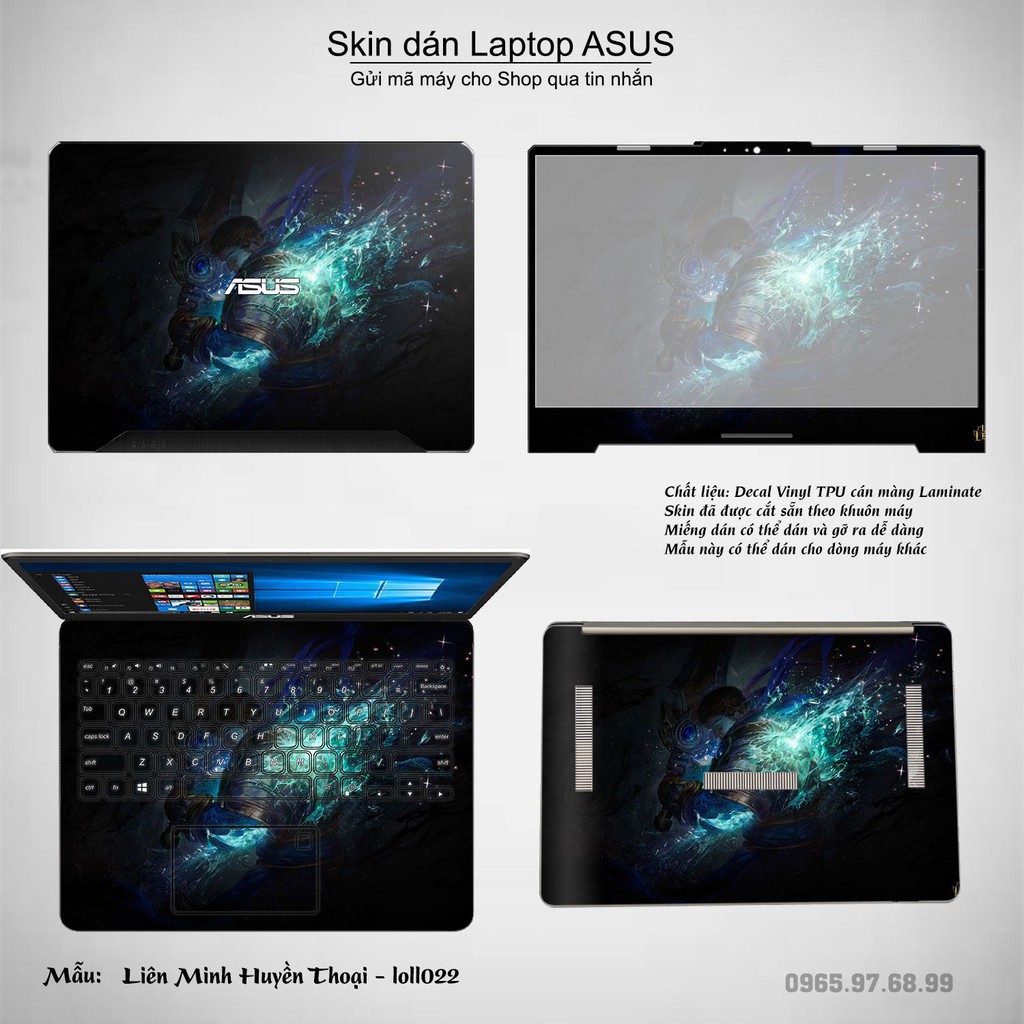 Skin dán Laptop Asus in hình Liên Minh Huyền Thoại _nhiều mẫu 2 (inbox mã máy cho Shop)