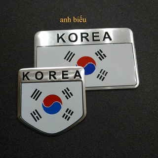 Tem Nhôm dán xe hình cờ Hàn Quốc - Korea