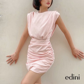 Đầm Độn Vai Nhún Hông 2 Màu EDINI - D1320 - D1384