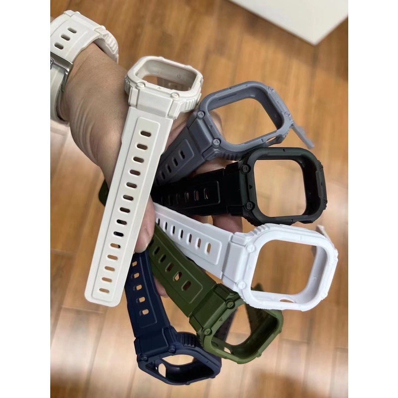 Ốp Dây Đeo Silicone Thay Thế Cho Đồng Hồ Thông Minh Apple Watch Series 7 SE 6 4 5 45mm 41mm Iwatch SE 5 4 40mm 44mm