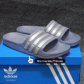 [☘️ADIDAS®☘️]- DÉP ĐÚC DURAMO SLIDES - Xám S/Bạc