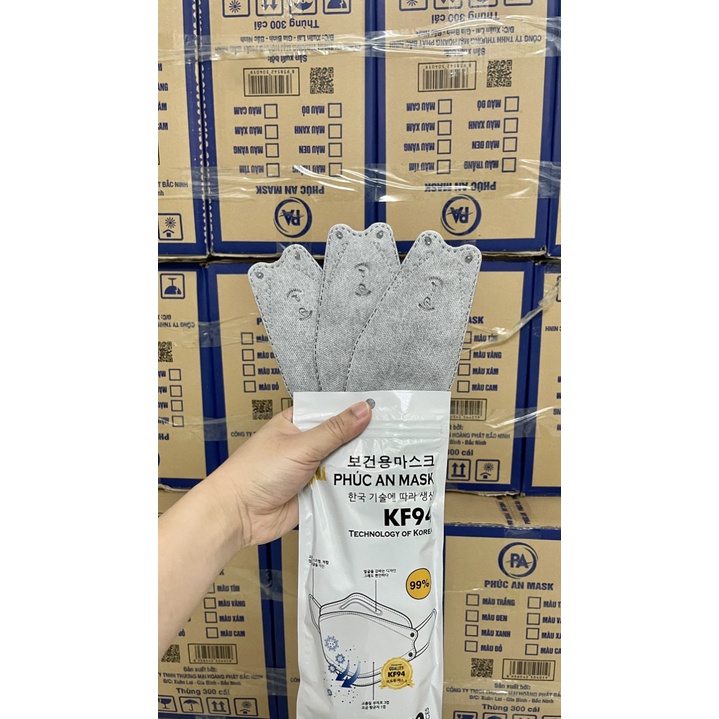 [Hàng cao cấp ] SÉT 50 Khẩu trang 4 lớp KF94 Phúc An kháng khuẩn chống bụi đạt tiêu chuẩn N95