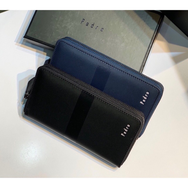 Ví cầm tay sọc dài dây kéo