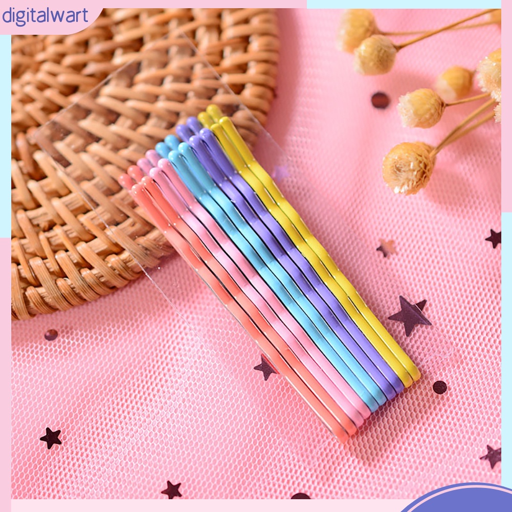 Set 10 Kẹp Tóc Kim Loại Màu Sắc Cầu Vồng Xinh Xắn Cho Bé Gái