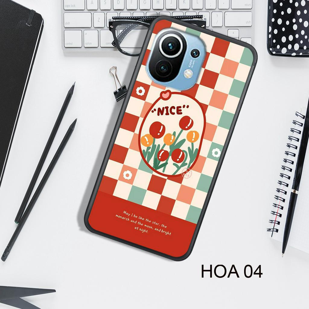 Ốp Lưng  XIAOMI  MI 11 - MI 11T - MI 11 LITE - REDMI A1 4G, In Hình HOA, Màu Sắc Bắt Mắt.