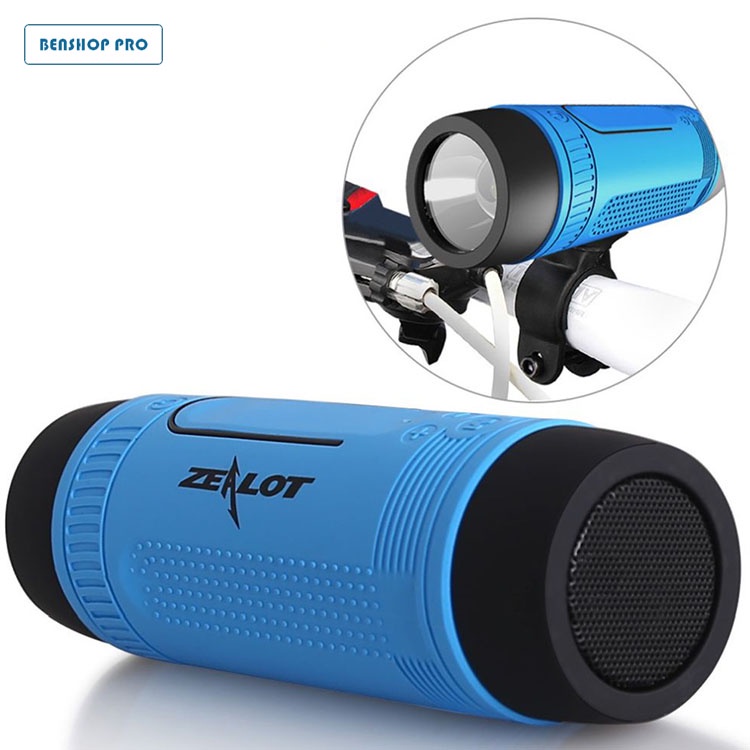 Loa bluetooth kiêm sạc dự phòng và đèn chiếu sáng Zealot S1 (Blue)
