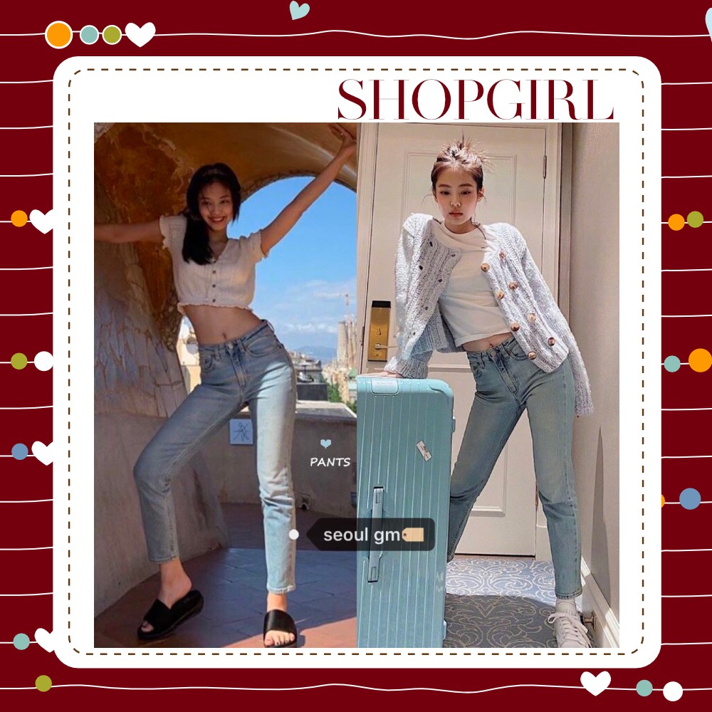 Quần jean ống đứng Jennie Lisa Blackpink