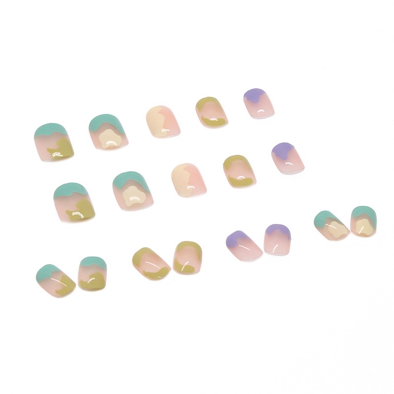 Set 24 móng giả N283 dáng ngắn ( Tặng kèm keo và dũa )