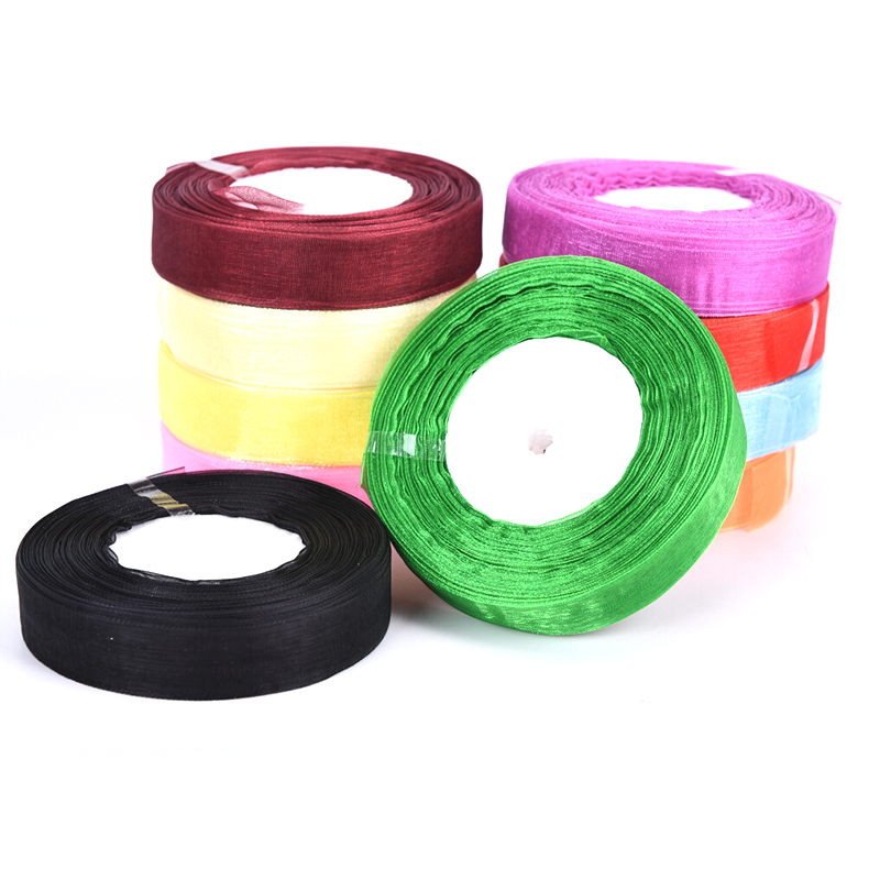 Cuộn Dây Ruy Băng Vải Lụa Satin Rộng 20mm Dài 50yard Dùng Trang Trí Tiệc Cưới