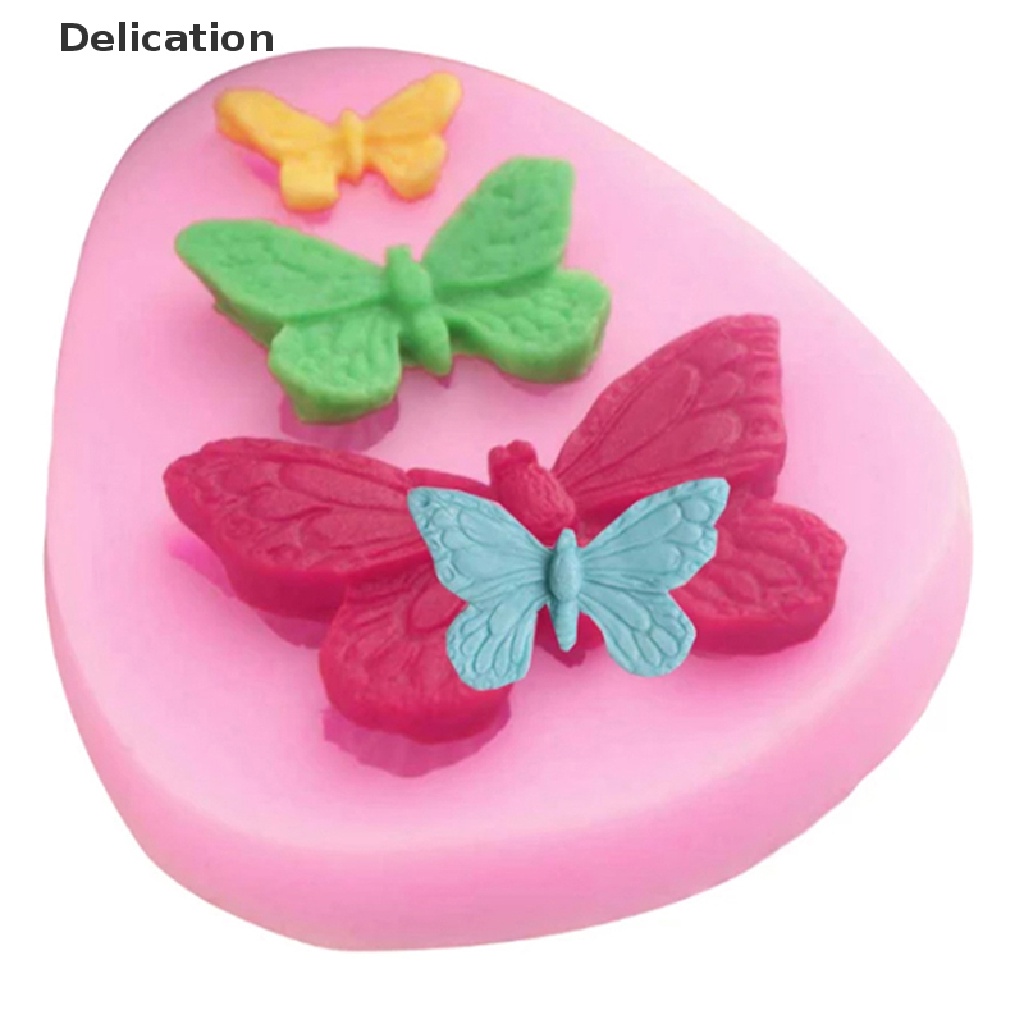 Khuôn Silicone Tạo Hình Bướm 3D Trang Trí Bánh DIY