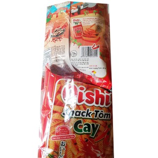 Snack tôm Oishi vị cay 10 gói