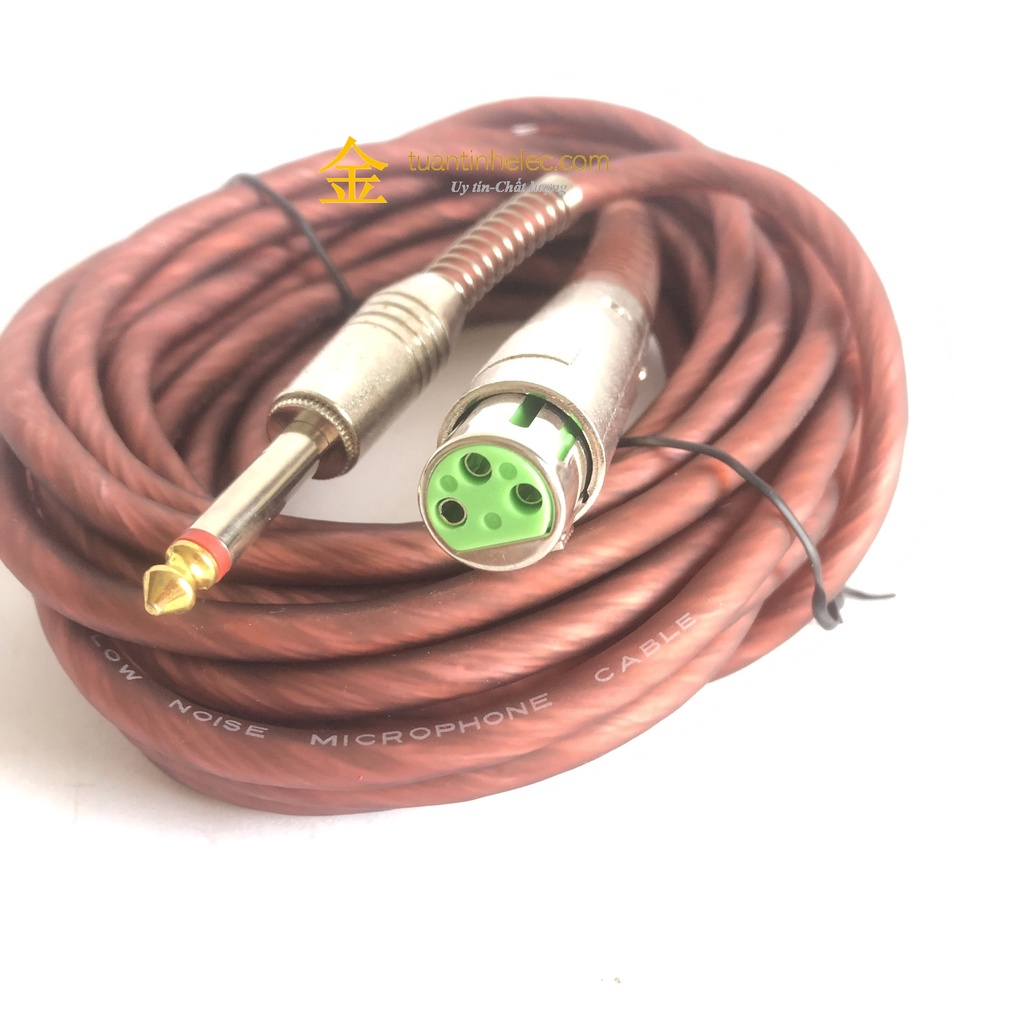 Dây Micro dài 6m, 1 đầu 6 ly, 1 đầu canon cái loại tốt