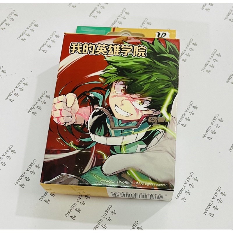 Bộ bài Tây My hero Acamedia 54 quân bài ảnh khác nhau