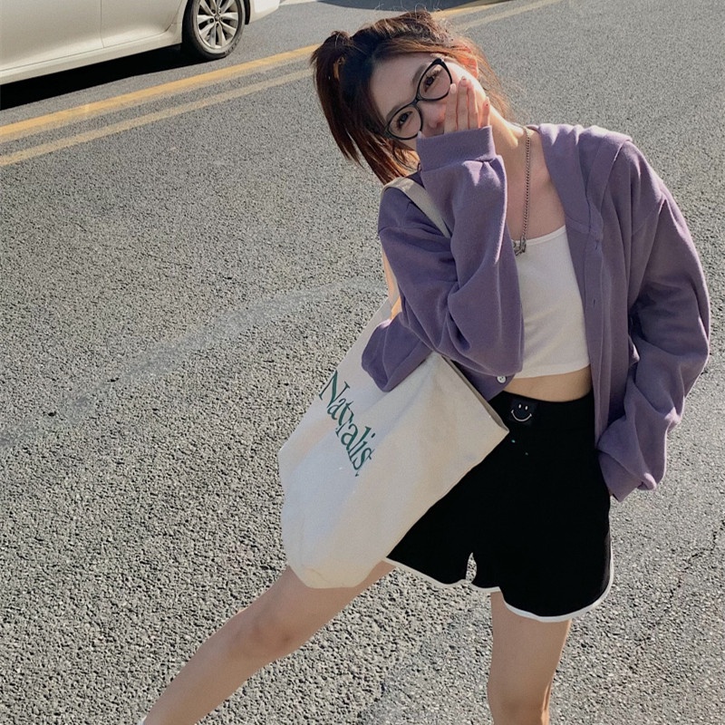 Áo Khoác Cardigan Dệt Kim Dáng Rộng Thời Trang Mùa Thu