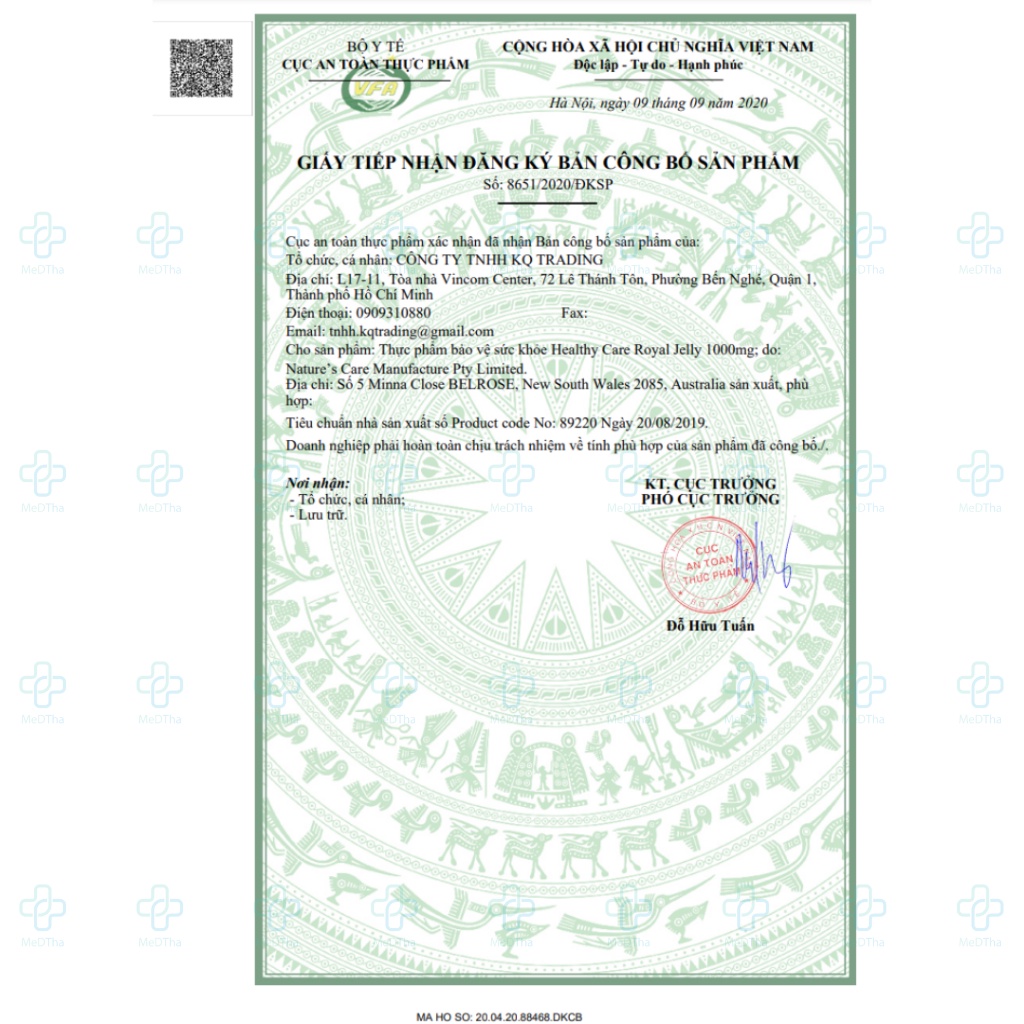 Sữa Ong Chúa Healthy Care - Sữa Ong Chúa Royal Jelly, Tăng Sức Đề Kháng, Lão Hóa Da, Nám, Tàn Nhang (Lọ 365 Viên)