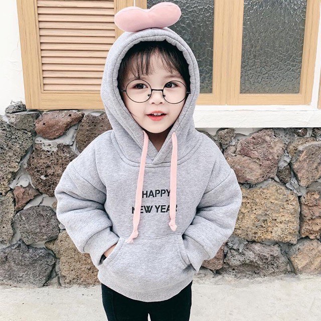 Áo Nỉ Có Mũ Hoodie Trái Tim Cho Bé 8-18kg - QATE20