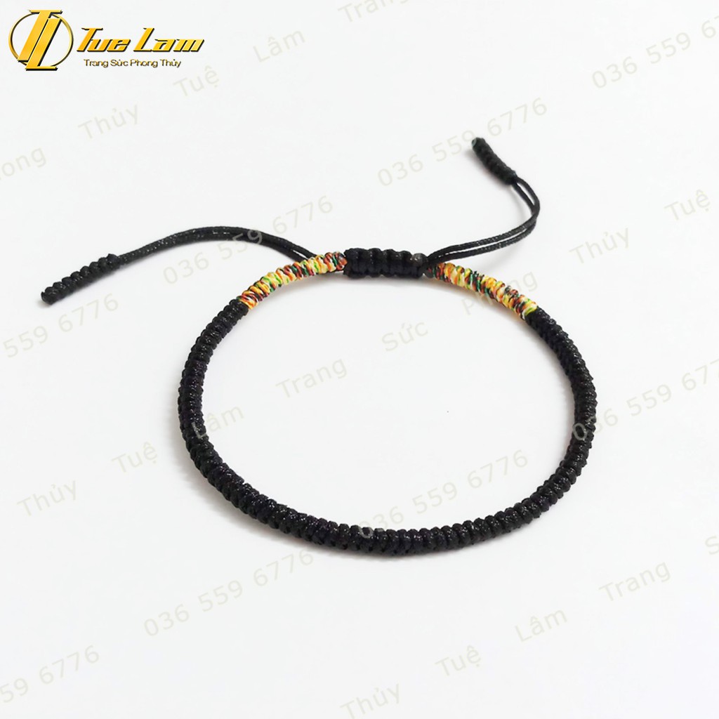 [DIY bracelets] Vòng Tay Set 3 vòng chỉ tibets Tây Tạng Màu Vàng Đen Xám