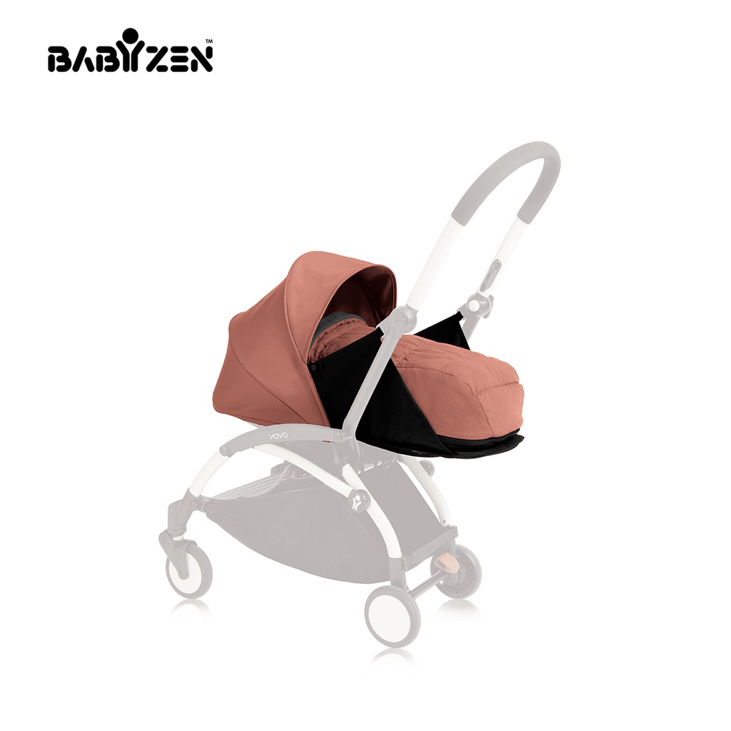 Bộ màn chụp và đệm xe đẩy YOYO 0+ Hồng Đất Babyzen