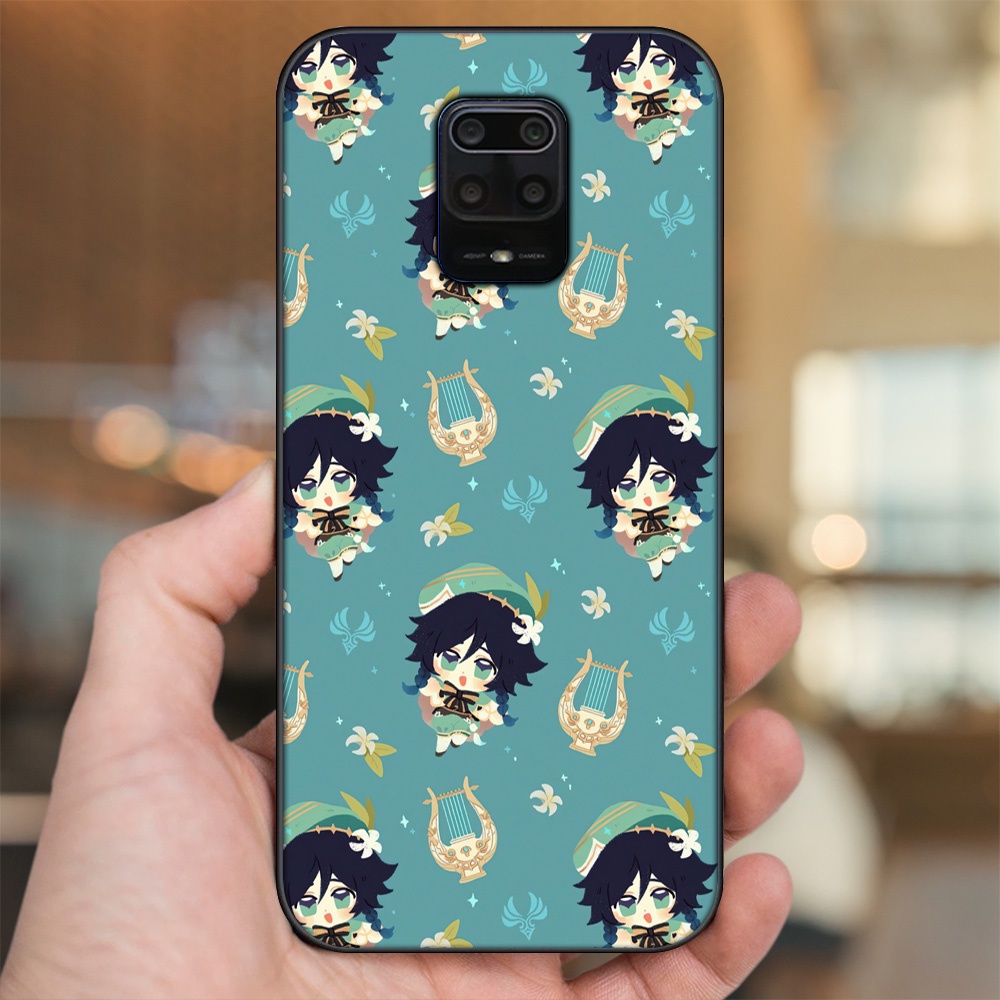 Ốp lưng Xiaomi Redmi Note 9s, Note 9 Pro viền đen in hình Venti Genshin Impact