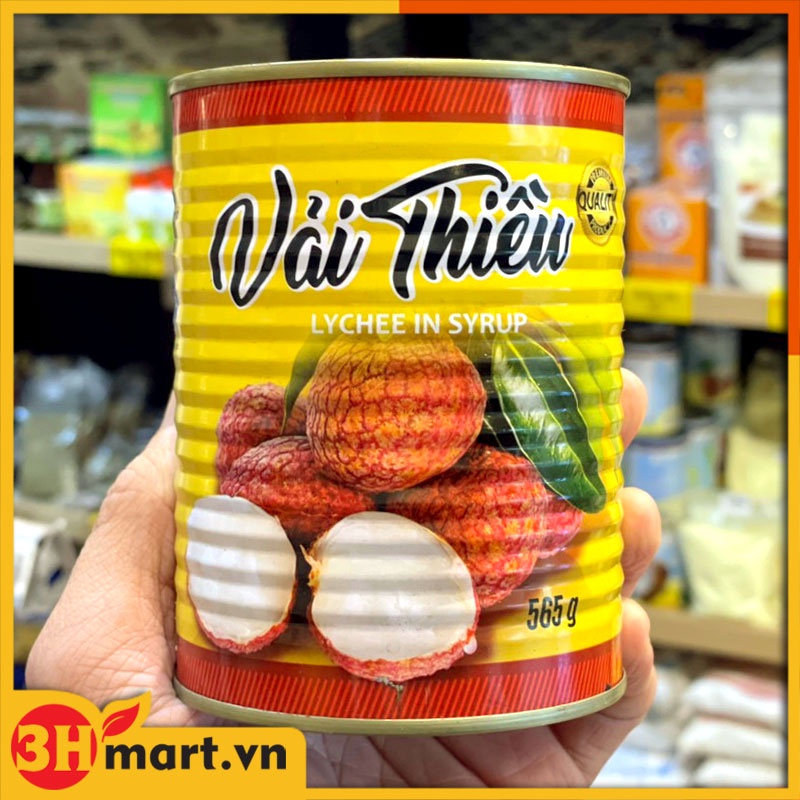 Vải thiều đóng lon 565G