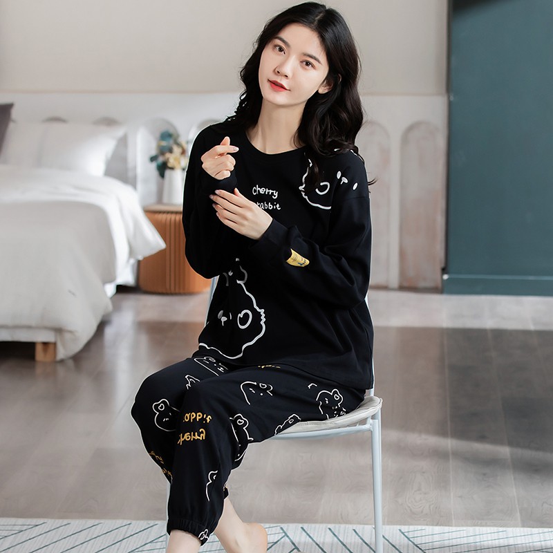 Đồ mặc nhà nữ thu đông chất cotton mịn đẹp - MH5148