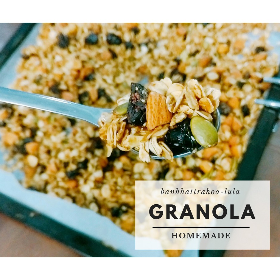 GRANOLA (260g)- NGŨ CỐC YẾN MẠCH, HẠNH NHÂN, CRANBERRIES, HẠT ĐIỀU, BÍ XANH, NHO KHÔ