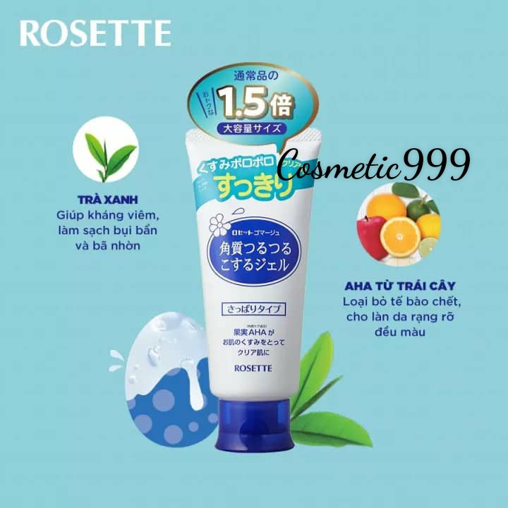 Tẩy da chết rosette , tẩy tế bào chết mặt rosette nhật bản chính hãng cho da dầu mụn da nhạy cảm Cosmetic999