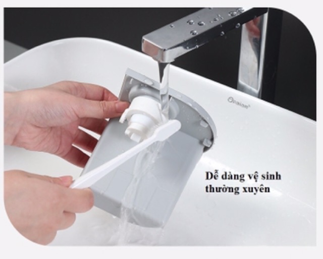 GQ376 Bộ nhả kem và cốc để bàn chải đánh răng tự động tiện lợi nhựa ABS an toàn (Tặng Kèm Miếng Dán)