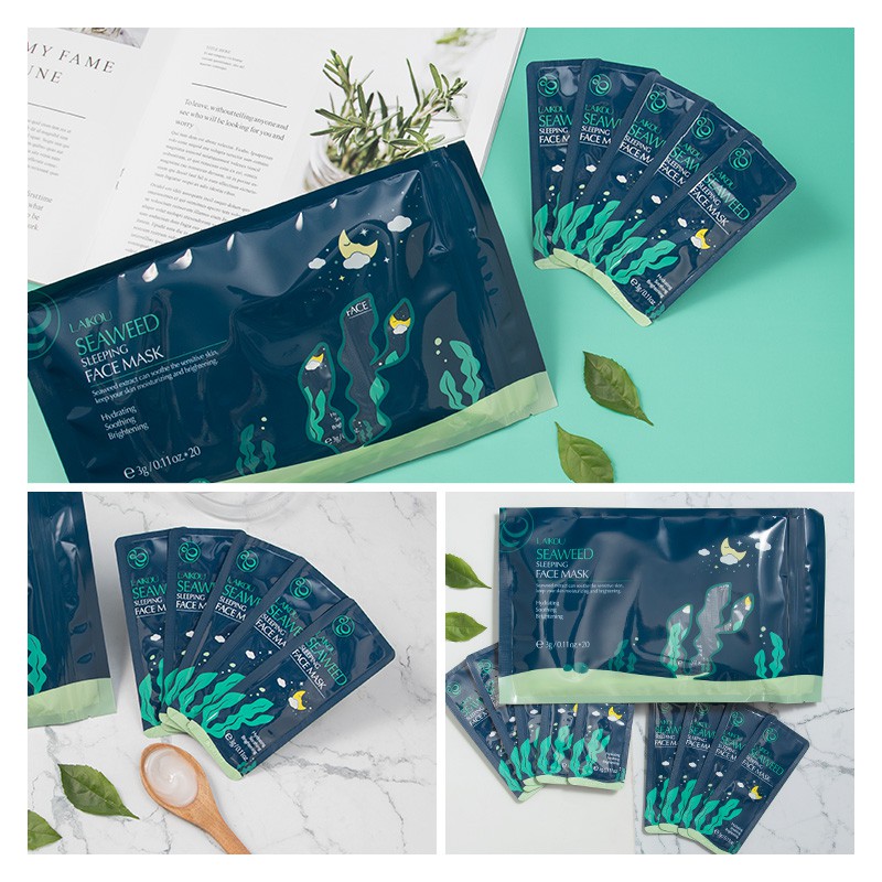Set 15 Mặt Nạ LAIKOU Chiết Xuất Rong Biển Chống Nếp Nhăn 3g/Cái | BigBuy360 - bigbuy360.vn
