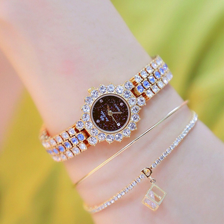 Đồng hồ thời trang nữ Bs Bee Sister m387 dây đíng đã siêu sang trọng gq14