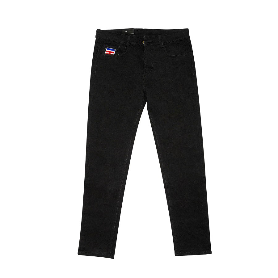 Quần jean nam trơn đen co giãn, quan nam quan jean Basic HIDDLE 2121 | BigBuy360 - bigbuy360.vn