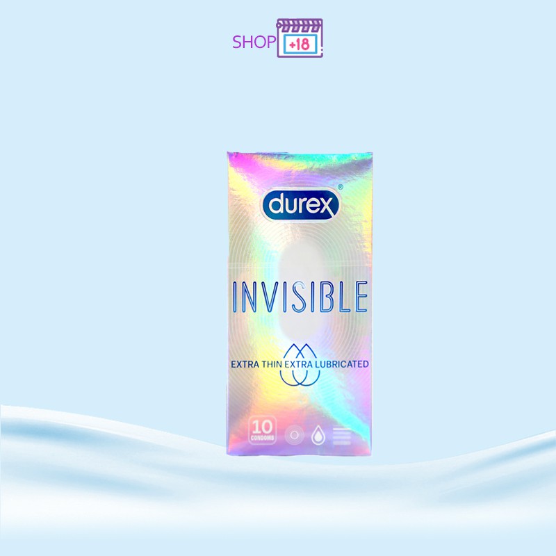 [bcs] Durex Invisible Bao Cao Su Siêu Mỏng Kéo Dài Thời Gian QH hộp 10 Chiếc bcs