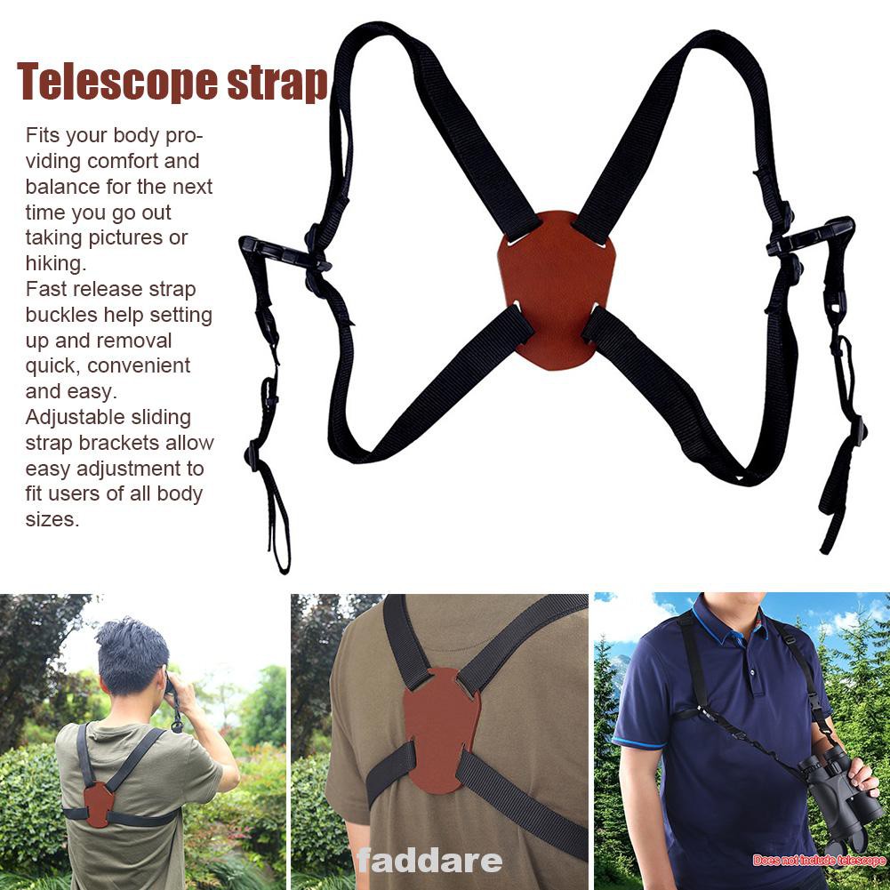 Quick Release Elastic Accessories Durable Black Shoulder Chest Labor Saving X Shaped Widen Binocular Strap