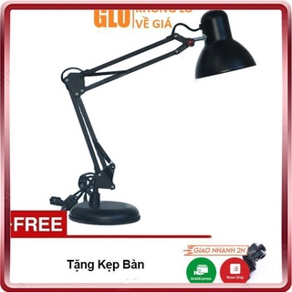 Đèn bàn đèn học đèn làm việc loại có đế và kẹp màu đen sang trọng (Chưa Bao Gồm Bóng Bên Trong Nhé Khách)