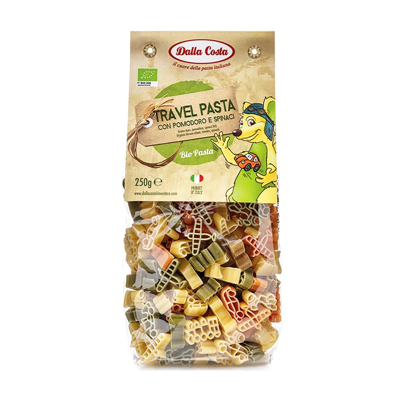 Nui rau củ hữu cơ Travel Pasta 250g Dalla Costa