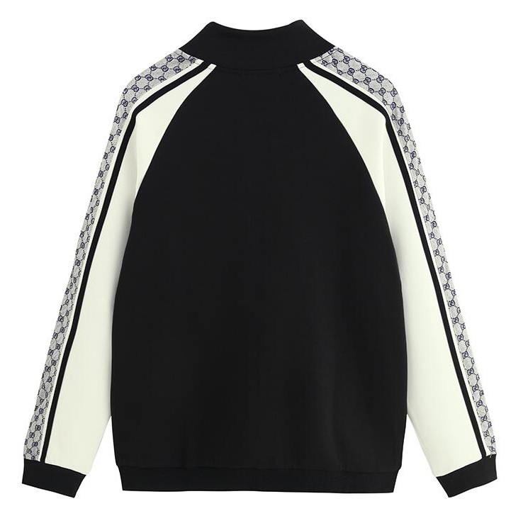 Gucc Áo Khoác cotton jacquard Phối Khóa Kéo Thời Trang unisex