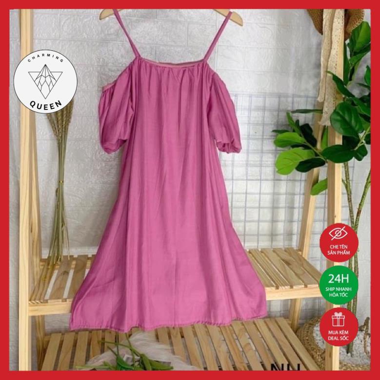 Váy 2 Dây, Váy Maxi  Trễ Vai Chất Đũi Mềm Siêu Mát - CharmingQueen | BigBuy360 - bigbuy360.vn