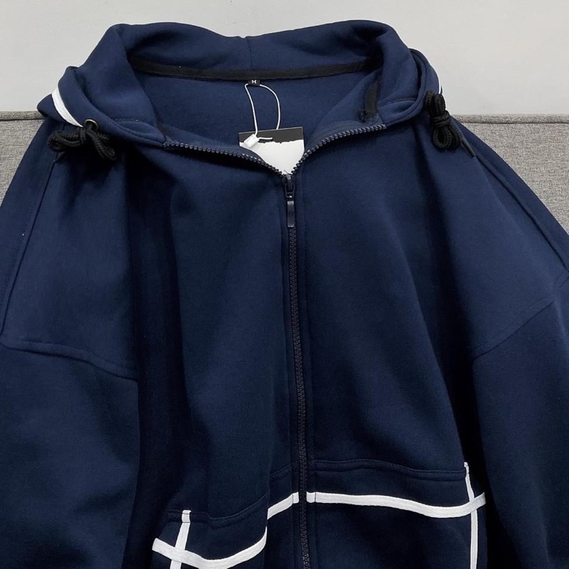 [RẺ VÔ ĐỊCH] Áo Khoác dây kéo viền trắng/ Hoodie Zip WEST {màu Đen/ Xanh/ Hồng} Form rộng Unisex Nam/Nữ cực đẹp chất xịn