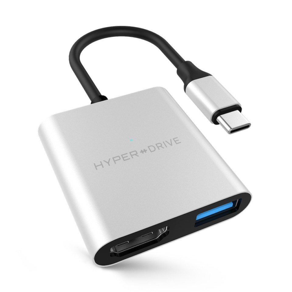 Cổng chuyển HyperDrive 4k HDMI 3-in-1 USB-C HUB cho Macbook, PC & Devices - HD259A - Hàng Chính Hãng