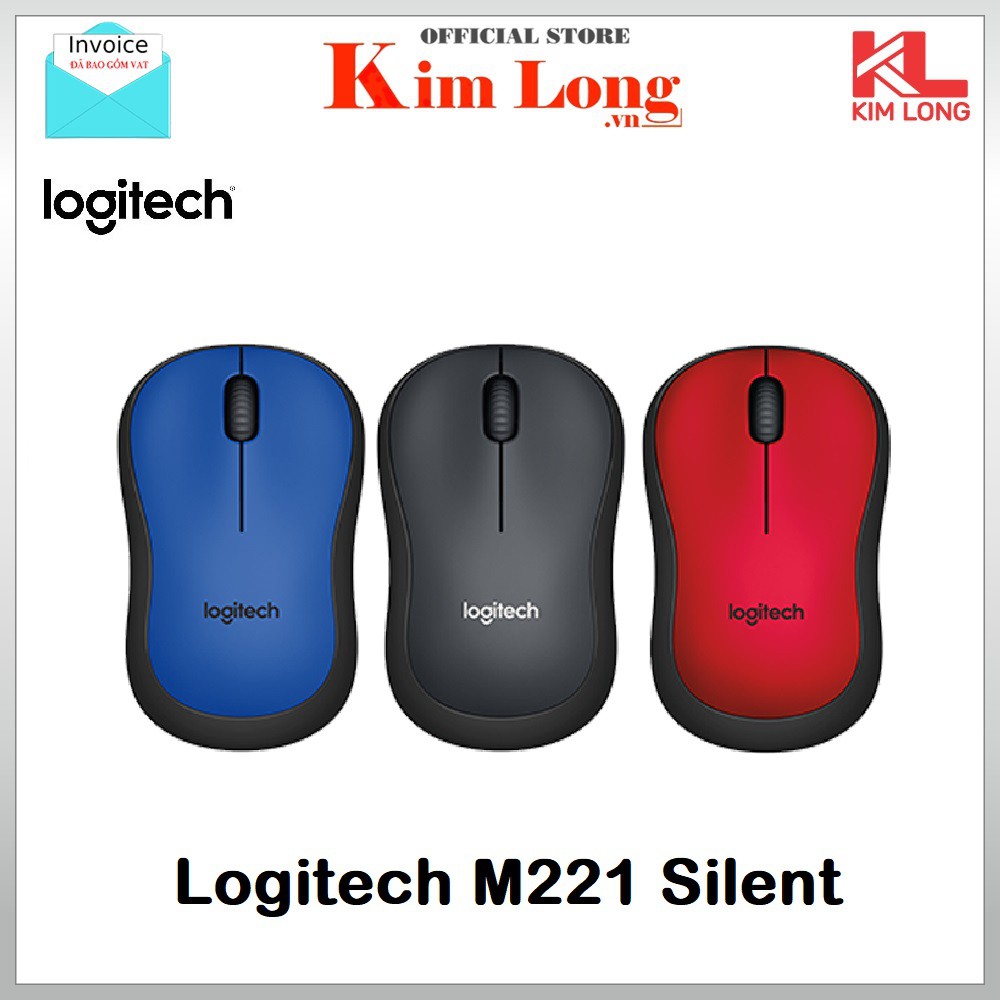 Chuột Logitech M221 Không dây Wireless Silent Plus - Bảo hành 3 năm Chính hãng