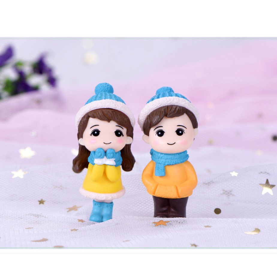 Bộ Tượng Cặp Đôi Dễ Thương D374 Dùng Cho Trang Trí Giá Rẻ