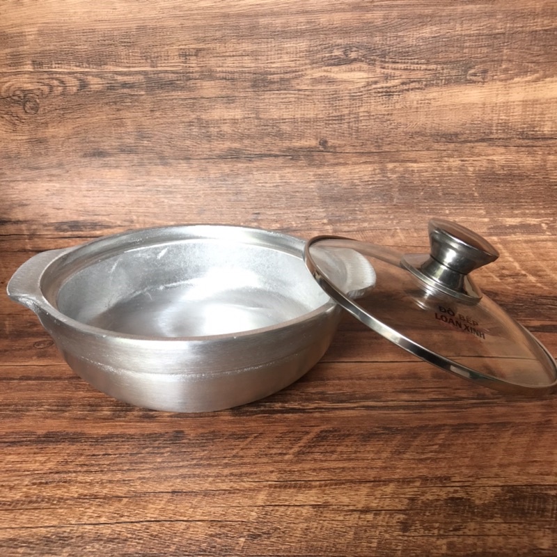 Thố Gang Đáy Cạn Kèm Dế 15CM 17CM 19CM