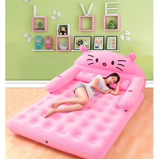 Đệm hơi Giường Hơi Hình Thú Tặng Kèm Bơm Điện Và Gối