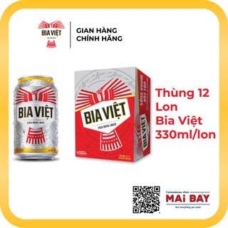 Thùng 12 lon bia việt 330ml x 24 lon