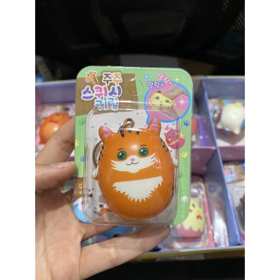 Móc Khóa Squishy Hình Thú Béo Siêu Siêu Dễ Thương Giao Ngẫu Nhiên