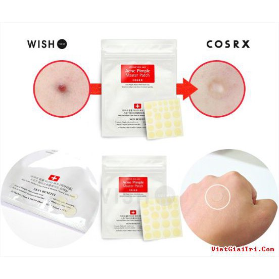  Miếng dán mụn Cosrx Acne Pimple Master Patch 24 miếng màu đỏ